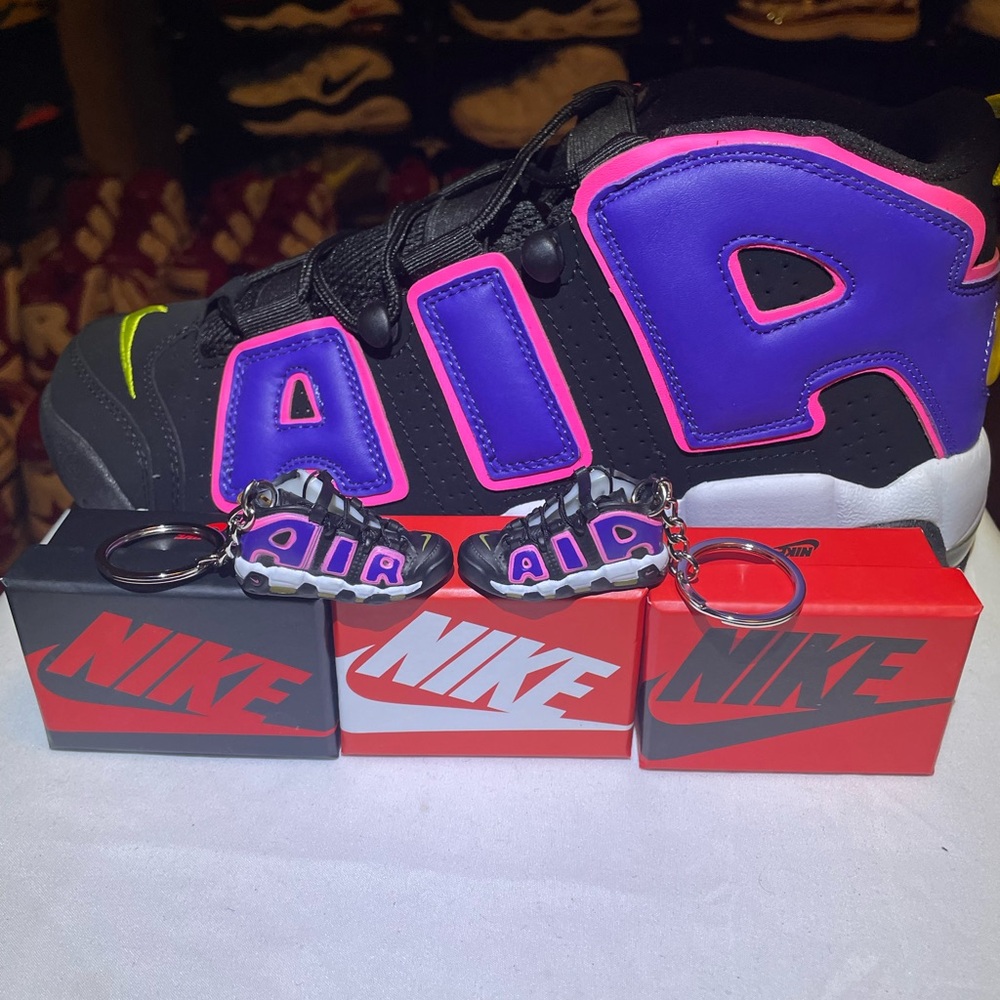 Nike Air More Uptempo Mini Shoe Keychains And Mini Nike Shoe Box